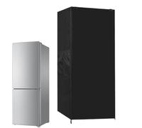 Outdoor Fridge Cover - Fridge Covers Skin, Vertical Fridge Dust Protector | Black Waterproof Refrigerator Cover with Zip, Rugged Device Covers for Cold Rooms