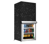 Outdoor Fridge Cover - Refrigerated Beverage Freezer, Washable Oxford | Reusable Front Can Be Opened, Magnetic Zipper Dust Proof Cover for Cuc