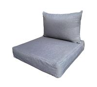 Outdoor FRÖSÖN DUVHOLMEN Sofa Cushion Seat & Back Cover in Grey Gray│Water Repellant │Anti-UV │Replacement fit for Ikea Froesoen (Seat Cover + Back Cover)