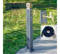 Outdoor Frost-Resistant Faucet Support with Long Hose Spray Gun | Durable Vertical Water Column for Garden | Easy Water Dispensing Floor Tap PE