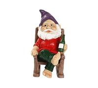 Outdoor Funny Garden Gnomes Decoration Statue Dwarf, Evil Rude Mini Garden Gnome Statue Ornaments, for Lawn Yard Decoration, Polyresin, Full Color
