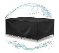 Outdoor Furniture Covers 280x100x75cm Outdoor Table Covers Waterproof Rectangle, Heavy Duty 420D Patio Furniture Covers Sectional Sofa Set, Garden Heavy Duty Balcony Dining Table Chairs Cover