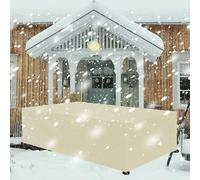 Outdoor Furniture Covers Waterproof 120 x 300 x 120 cm(L x W x H) Tear Resistant, Waterproof, Windproof, Anti-Uv, Garden Furniture Cover Garden Table Cover, for Garden Chair and Table Sofa, Beige