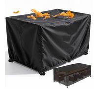outdoor furniture covers waterproof XXL Garden Furniture Cover With PU Coating 420D Oxford Heavy Duty Oxford Fabric,Anti-UV Protection Patio Table Cover Rectangular/Square,Black 230x165x80cm(LxWxH)
