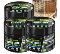 Outdoor Furniture Renewal Paste for Resin & Wicker Patio Chairs, Tables & Armrests, 30g Restorer for Faded Surfaces, Sun Damage & Protection, Easy Buff & Shine for Synthetic Rattan (3PCS)