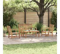 Outdoor Furniture Set Garden Sofa 4 Pcs Solid Teak Wood