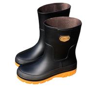 Outdoor Galoshes Extra Wide Outdoor Hiking Boots Short Shaft Boots Elegant Colourful Adult Non-Slip Rain Boots for Gardening Men Short Waterproof, yellow, 10 UK