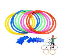 Outdoor Game - Interactive Playground Equipment with Bean Bag, 10 Connectors Included | Durable PP Rings 38x38cm Educational Fun Physical Activity Toy for Children Family Bonding Indoor Outd