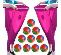 Outdoor-Games Granny-Pants Sets for Adults, Freaky Pants Games with Throwing Bouncy Ball Inflator, the Ultimate Party of Family Reunion Backyard Field Day(H)