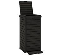 vidaXL Outdoor Garbage Bin Black 41x41x86 cm Polypropylene