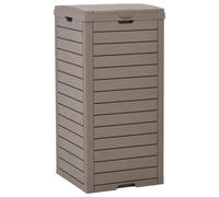 (brown) vidaXL Outdoor Garbage Bin Garbage Box Trash Can Patio Trash Bin Polypropylene