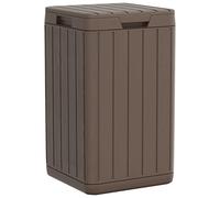 vidaXL Outdoor Garbage Bin Brown 38x38x65 cm PP