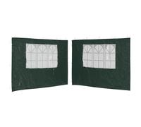 Garden Furniture Set Party Tent Sidewall 2 pcs with Window PE Green