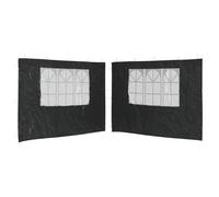 Vidaxl Party Tent Sidewall 2 Pcs With Window Pe Anthracite