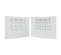 Garden Furniture Set Party Tent Sidewall 2 pcs with Window PE White
