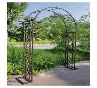 Outdoor Garden Arbor Trellis for Climbing Plants and Vines Brown Wedding Arch for Backyard Ceremony Perfect for Roses and Garden Decor (300x230x40cm)