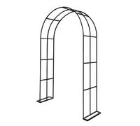 Outdoor Garden Arch 137.79 Inches Stainless Steel Trellis for Climbing Plants Black Pergola Decoration for Lawn Weddings Parties and Ceremonies (47.24 x 19.68 x)