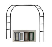 Outdoor Garden Arch Metal Arbor for Climbing Plants Wedding Pergola Trellis Decorative Patio Arch with Base Available in 1.4m to 3.5m (Black) - Perfect for Gardens and Yards