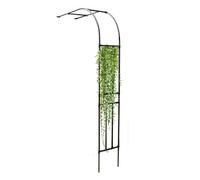 Outdoor Garden Arch PergolaSteel Trellis for Climbing Plants Half-Sided Rose Arch Decorative Black Metal Pergola for Garden Landscaping