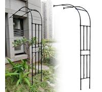 Outdoor Garden Arch Trellis - Metal Half Arch for Climbing Roses, Steel Structure, Multiple Widths 0.6-3m, Black Finish, Perfect for Garden Decor