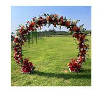 Outdoor Garden Arches and Arbors, Round Wedding Arch for Ceremony, Roses Climbing Plants Pergola, Garden Arch Trellis Backdrop Stand