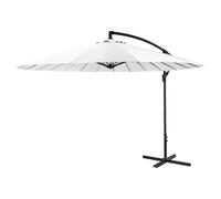 Outdoor Garden Banana White Parasol Metal Umbrella Sunshade Patio Furniture