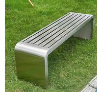 Outdoor Garden Bench, 2-3 Person Patio Backless Bench, Stainless Steel Patio Park Bench, For Porch Lawn Garden Yard(Size:100cm/39in)