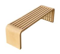 Outdoor Garden Bench 23 Seater Galvanized Patio Seating without Backrest Perfect for Garden Balcony Poolside Natural Finish 120x40x45cm