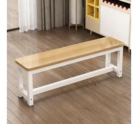 Outdoor Garden Bench, Carbon Steel Frame with Extra-Thick Solid Wood Seat, Ideal for Parks, Changing Rooms, and Living Rooms - Durable and Stylish Seating Solution