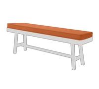 Outdoor Garden Bench Cushs Waterproof UV Resistant Seat Pads for Beer Table Set table Thick Cush for Fest Tent 37x180x3cm