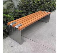 Outdoor Garden Bench, Hardwood Cast Iron Love Seater, Perfect for Backyard, Deck, Lawn, Poolside, Comfortably Seats 3 People
