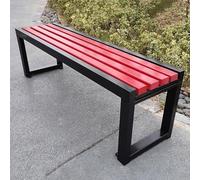 Outdoor Garden Bench Metal Park Benches 2-3 Person Love Seat Patio Chair for Yard Porch Lawn Balcony Backyard Furniture