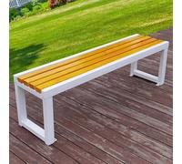 Outdoor Garden Bench Metal Park Benches for 2-3 Person Love Seat Patio Chair - Perfect for Yard, Porch, Lawn, Balcony, and Backyard Furniture