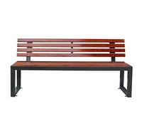 Outdoor Garden Bench with Design Backrest and Slatted Seat, Easy to Assemble and Waterproof, Perfect for Porch, Deck, Park, Yard, Entryway, and Path
