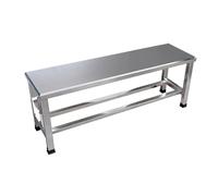 Outdoor Garden Bench with Storage ShelfStainless Steel Furniture for Shoes Change & Plant DisplayPatio Park Seating (100 * 35 * 45cm)