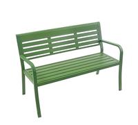 Outdoor Garden Benches - 1.25m Rust-Proof Metal Lounge Chair with Backrest & Armrests - Perfect for Patio, Lawn, Balcony, Yard - Stylish Green Park Bench