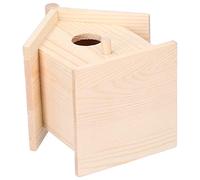 Outdoor Garden Bird House Hanging Birds Nests Cage, Stylish Wood Color Birdhouse for Small Birds