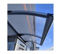 Outdoor Garden Canopy, 80 x 150 cm Polycarbonate Patio Awning, UV Resistant Sunshade, Waterproof Rain Protection for Windows and Gardens, Durable Sheltering Solution