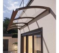 Outdoor Garden Canopy UV Resistant Windproof Front Door Shelter Polycarbonate Roofing Canopy Aluminum Frame 150x40cm (59"x16") Rain Protection Cover