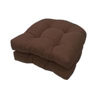 Outdoor Garden Chair Cushions - Set of 2 Waterproof U-Shape Seat Pads for Rattan Chairs Thick Cushions for Indoor & Outdoor Sofas