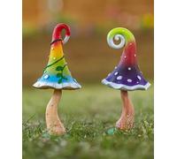 Novelty Mushroom Garden Ornament Animal Indoor Outdoor Solar Statue Decor Patio