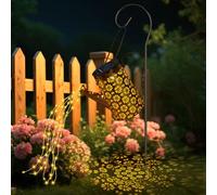Outdoor Garden Decoration Solar Watering Can Lights, Energy Saving Vintage Hanging Lights with Warm White LED Waterfall String Lights DIY Waterproof Gardening Lights for Patio, Lawn, Path, Gift