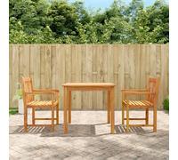 vidaXL 3 Piece Garden Dining Set Solid Wood Acacia, Brown