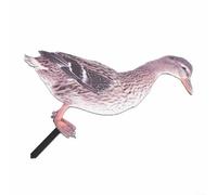 Outdoor Garden Duck Stake Ornament, Acrylic Double Sided Duck Figure Lawn Decor with Pointed Tip for Easy Ground Insertion (B)