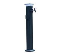Outdoor Garden Faucet Stand with Solar LED Light, Durable Hose Holder for Gardens and Parks