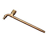 Outdoor Garden Faucet Wall Mounted Cold Water Tap Single Handle Connects to External Water Supply G1 2 Compatible 25CM Stainless Steel Rose Gold Finish