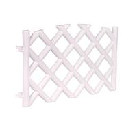 Outdoor Garden Fence Panels for Vegetable Gardening, Lawn Landscaping, and Animal Barrier Borders, 11.5 ft White Heavy-Duty Plastic with In-Ground Stakes, Weather Resistant