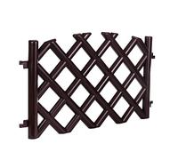 Outdoor Garden Fence Panels for Vegetable Gardening, Lawn Landscaping, and Animal Barrier Borders, 11.5 ft Brown Terra Heavy-Duty Plastic with In-Ground Stakes, Weather Resistant