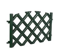 Outdoor Garden Fence Panels for Vegetable Gardening, Lawn Landscaping, and Animal Barrier Borders, 11.5 ft Green Heavy-Duty Plastic with In-Ground Stakes, Weather Resistant