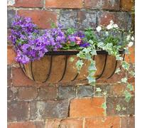 Outdoor Garden Flower Planter Trough Wall Mounted 36'' Metal Basket Plant Decor
